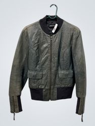 LEONARD Veste aviateur en cuir pour femme
