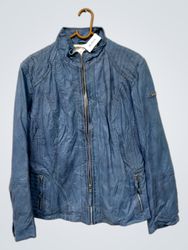CASSINI Giacca in similpelle blu stile moto