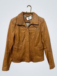 Meilenstein Braune Lederjacke