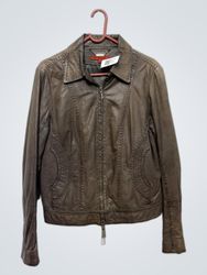 HALLHUBER DONNA Giacca in pelle marrone