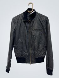 Mangano Leather Bomber Jacket