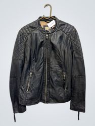 Black Quilted Leather Jacket