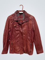 Giacca in pelle rossa Evoco