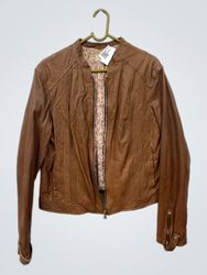 DVS Blazer en cuir brun décontracté