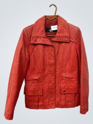 SELECCIO MAR FRANC Red Leather Jacket