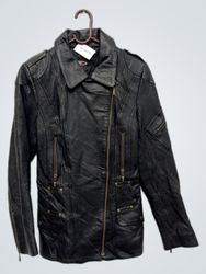 Hifa Women Black Leather Jacket