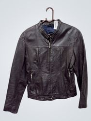 Braune Lederjacke