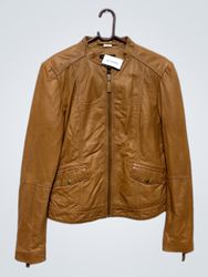 LAURA CLEMENT Brown Leather Jacket