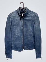 YORN Blue Lederjacke