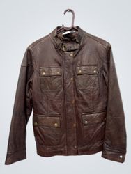 Braune Lederjacke