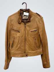 par Steps Brown Leather Jacket NJ-10147