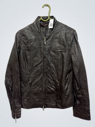 inspirations Damen braune Lederjacke