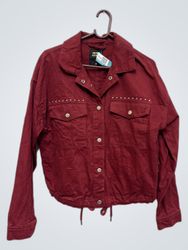 SEVEN SISTERS Maroon Embellished Jacket with Fring..
