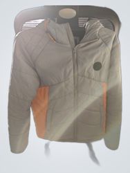 Gray and Orange Puffer Jacket