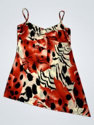 CHARELL PARIS Red Floral Print Top
