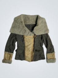 Gray Jacket with Brown Accents