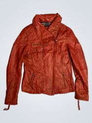 Patricia Red Leather Jacket