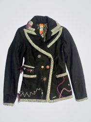 Desigual Black Embroidered Jacket