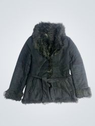 Black Faux Fur Trimmed Jacket