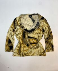 Just Cavalli Snake Print Blouse