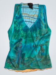 CUSCO Barcelona Blue Striped Top