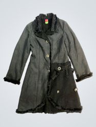 Save the Queen Black Faux Fur Lined Coat