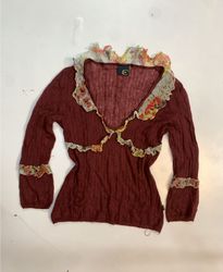 Just Cavalli Cardigan bordeaux pour femme avec gar..