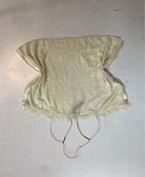 cop. copine light beige sheer top with fringe