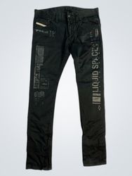 Diesel Black Graphic Cargo Pants