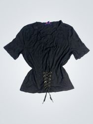 Camiseta corset preta Aeropostale
