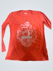 Camiseta de mangas compridas com estampa de cavalo..