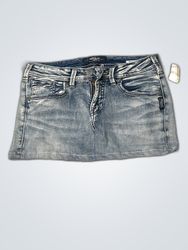 Jupe en jean argenté