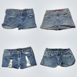 Y2K Distressed Denim Shorts