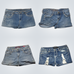 Y2K Distressed Denim Shorts