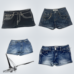 Y2K Jean Shorts Bundle