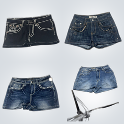 Y2K Jean Shorts Bundle
