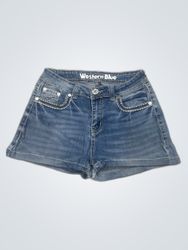 Western Blue Denim Shorts