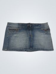 MOTO Denim Mini Skirt
