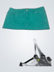 Diesel Teal Denim Mini Skirt