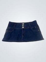 Silver Diva Denim Mini Skirt