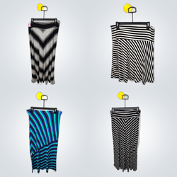 Y2K unique poly.skirts ft stripes