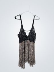 Leopard Print Lace Slip Dress