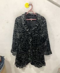 MAKSA Gray Fuzzy Coat