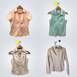 Chemises de bureau en coton ajustées Y2K