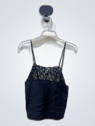 Black Lace Trim Camisole Top