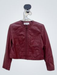 Jones New York Red Leather Jacket