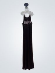 Cache Cache Black Beaded Spaghetti Strap Maxi Dres..