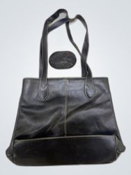 Lancel Black Leather Tote Bag
