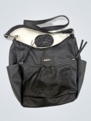 Rosetti Black Leather Shoulder Bag