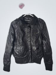 River Island Black Leather Jacket
